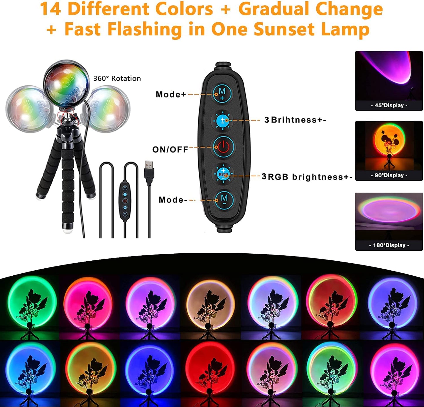 360° Sunset Projector