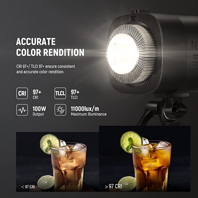 Video Spotlight w/ Soft Box, Diffusers, and Honeycomb Grids